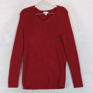 Croft & Barrow Women's Vibrant Red Knit Sweater Size M‎